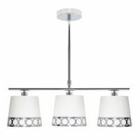 Distribuidor - Lâmpadas Diversas | Lâmpadas Clássicas | LAMPARA DALIA 3XE14 BLANCO/PLATA REGX56X16 CM Ref: 114853010